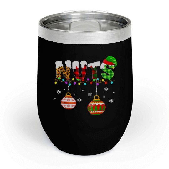 Funny Chest Nuts Couples Christmas Chestnuts Xmas Chill Wine Tumblers