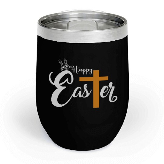 Happy Easter Egg Chill Wine Tumblers, Easter Unicorn Chill Wine Tumblers,