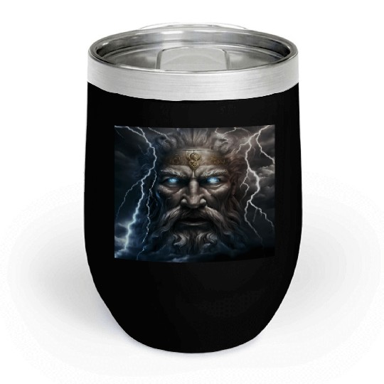 Portrait of Zeus Chill Wine Tumblers