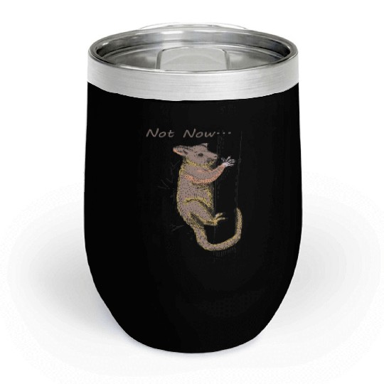 Funny Opossum, Opossum Not Now Chill Wine Tumblers