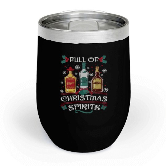 Christmas Tequila Vodka Whisky Lover Chill Wine Tumblers