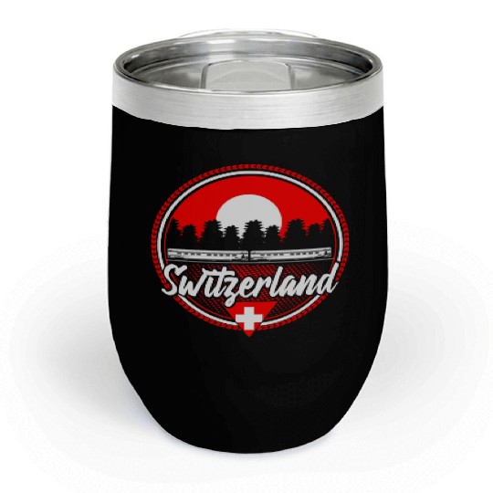Switzerland Mountains State Gift Idea Chill Wine Tumblers