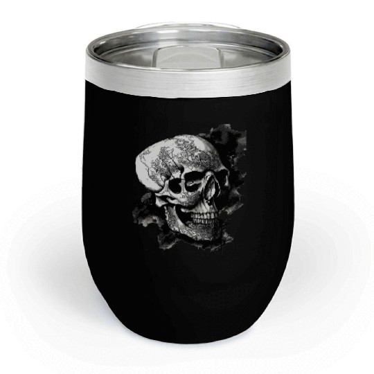 Fancy Pirate Skull Chill Wine Tumblers