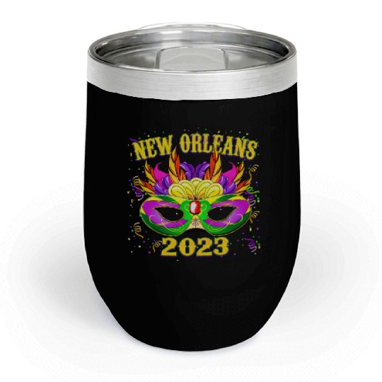 New Orleans Mardi Gras 2023 Chill Wine Tumblers