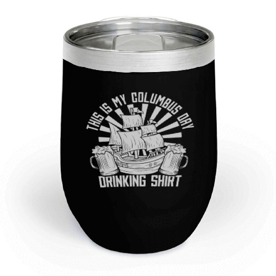 Columbus Day 1492 Chill Wine Tumblers