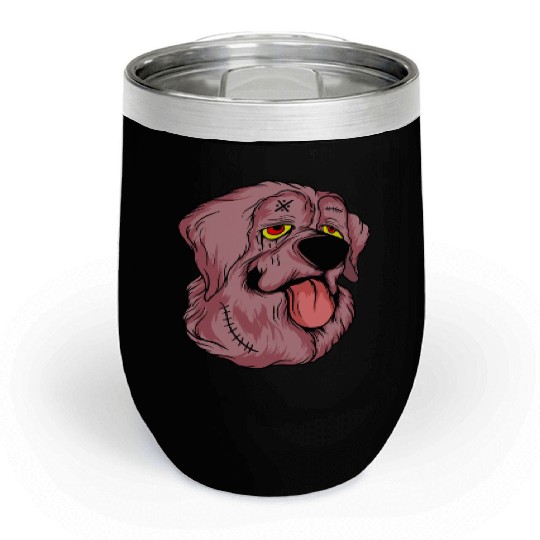 Scary Brown Dog Owners Pet Lover Gift Ideas Chill Wine Tumblers