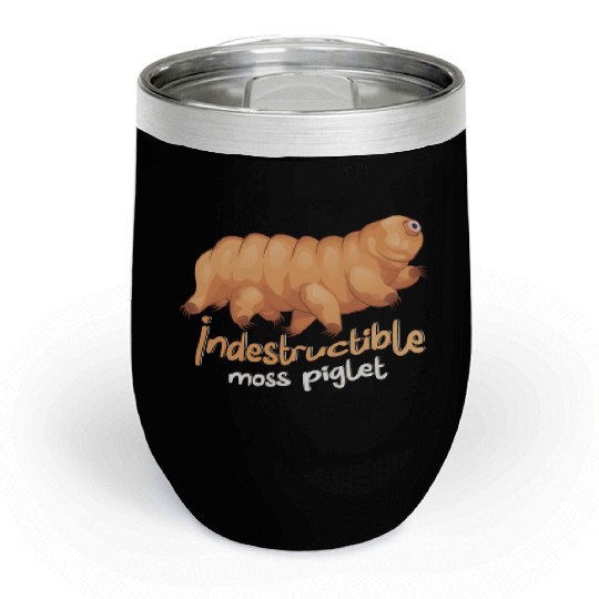 Indestructible Moss Piglet Science Tardigrade Chill Wine Tumblers