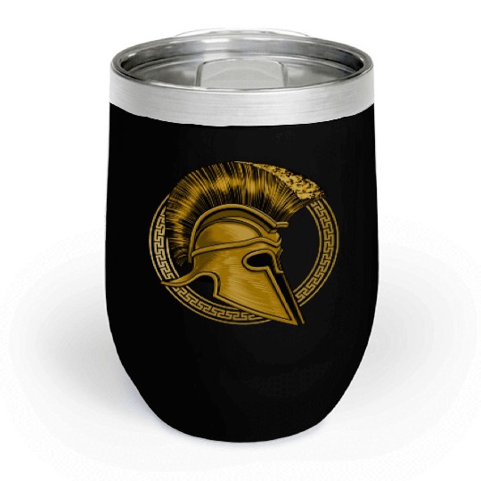Gold Gladiator Sparta Greek Gym Workout Chill Wine Tumblers