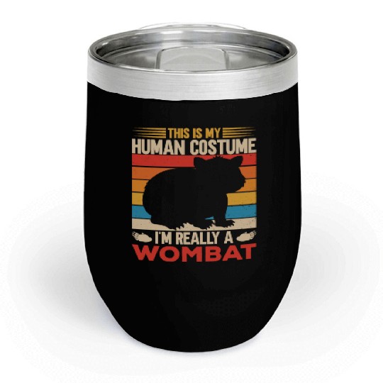 Combat Wombat For A Wombats Lover Chill Wine Tumblers