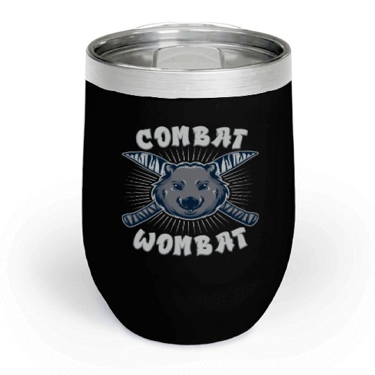Combat Wombat For A Wombats Lover Chill Wine Tumblers