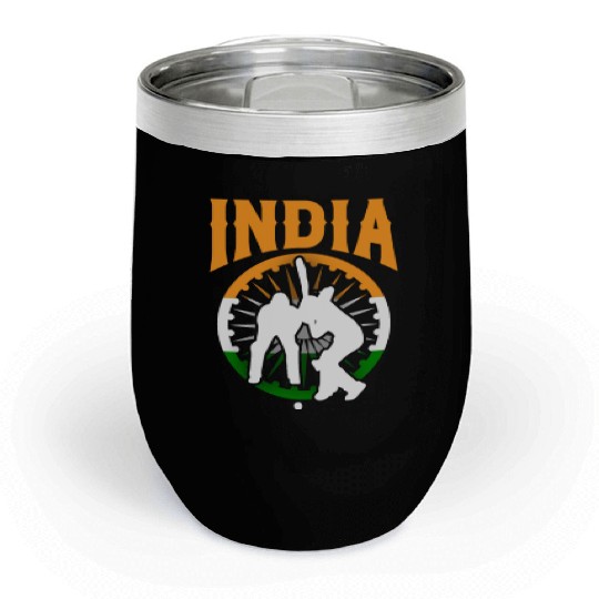 India Cricket Player Chill Wine Tumblers
