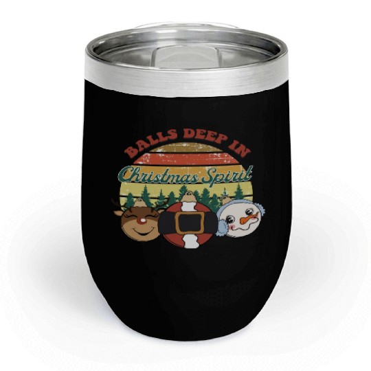 christmas spirit sublimation Chill Wine Tumblers