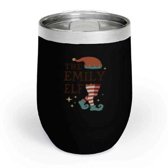The Emily Elf - Christmas Pajama for Emily Chill Wine Tumblers