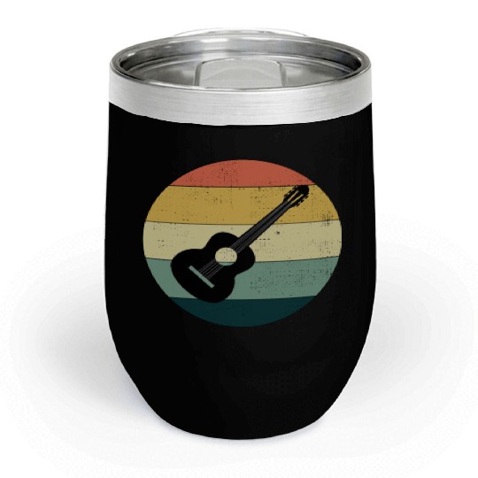 Acoustic Guitar Player Music Musician Guitarist Chill Wine Tumblers