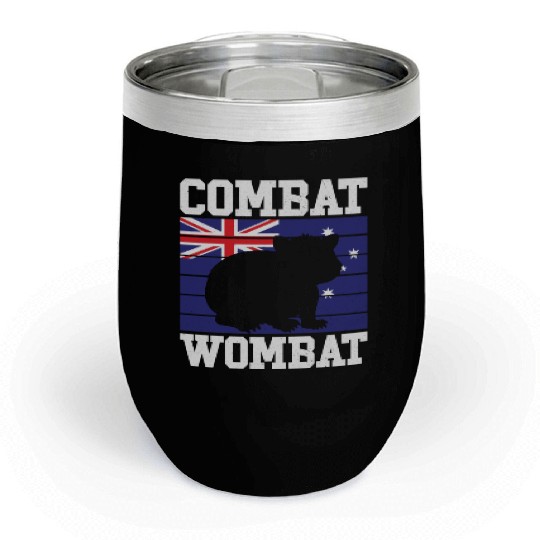 Combat Wombat For A Wombats Lover Chill Wine Tumblers