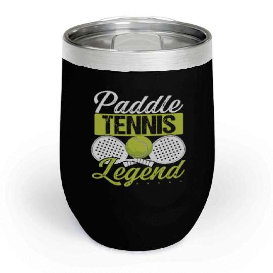 Paddle Tennis Player Match Paddle Legend Chill Wine Tumblers