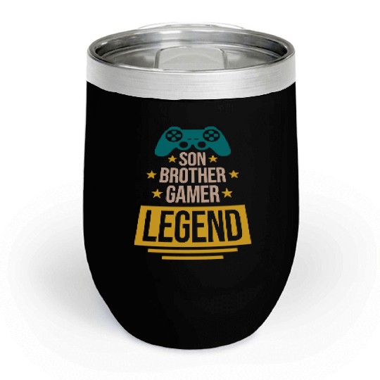 son brother gamer legend Chill Wine Tumblers
