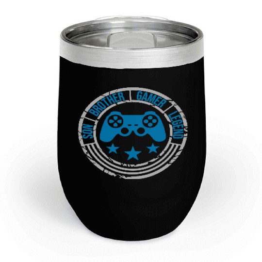 son brother gamer legend Chill Wine Tumblers