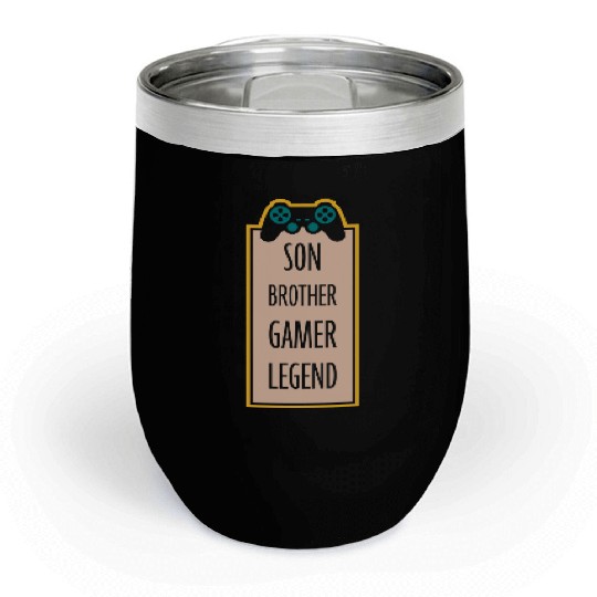son brother gamer legend Chill Wine Tumblers
