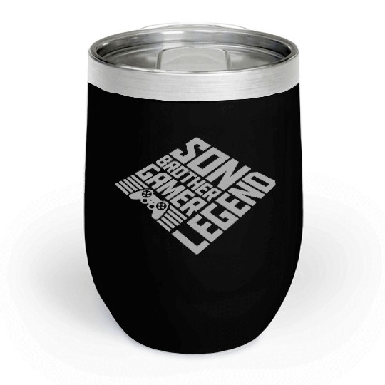 son brother gamer legend Chill Wine Tumblers