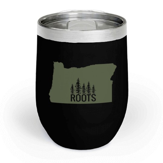 Oregon State Roots Green Chill Wine Tumblers