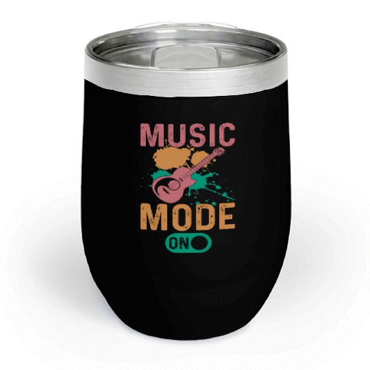 Guitarist - Music Mode On - Funny Guitar Player Chill Wine Tumblers