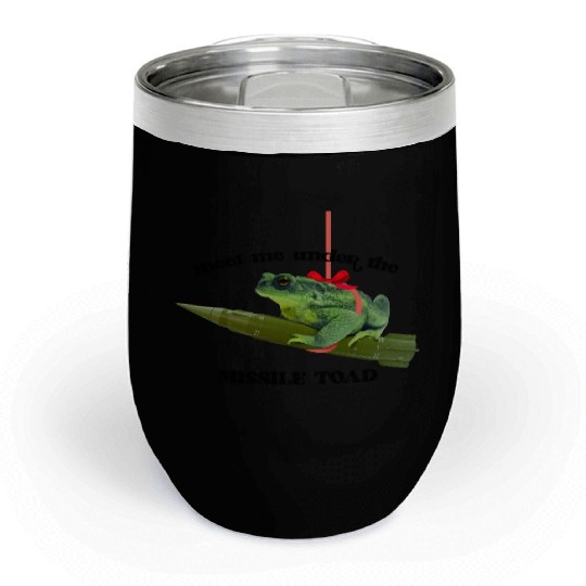 Meet me under the missile toad – mistletoe pun Chill Wine Tumblers