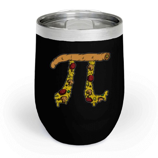 Pizza Pi Funny Pi day gift funny Pizza Pi Chill Wine Tumblers