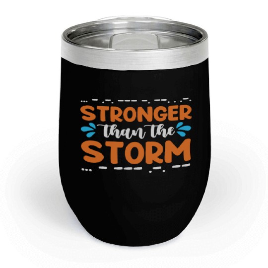 Ham Radio Stronger Than The Storm Radio Operator Chill Wine Tumblers
