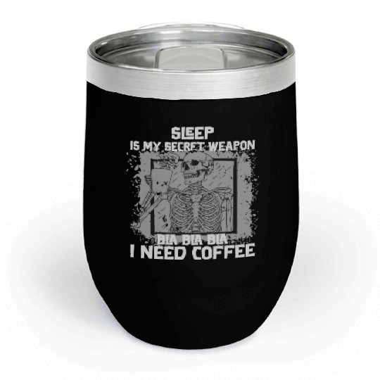 Skeleton Drinking Coffee Medical Student Chill Wine Tumblers