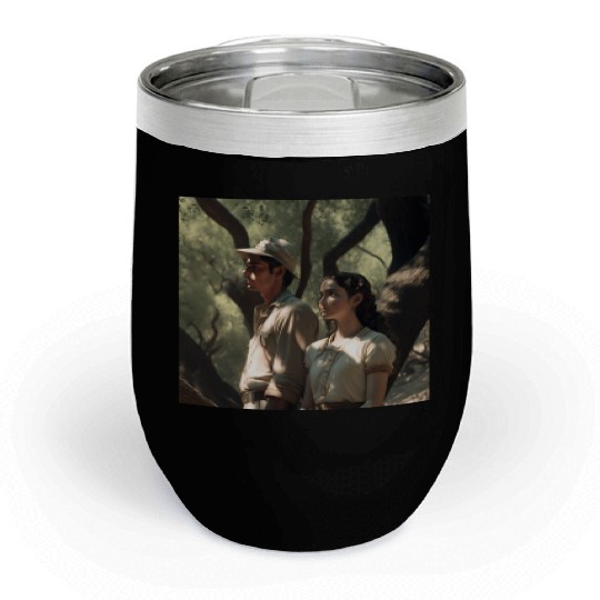 screengrab from a 1920s film scene beautiful Chill Wine Tumblers