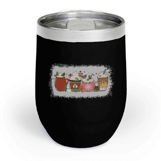 Christmas Hot Chocolate Peppermint Mocha Chill Wine Tumblers