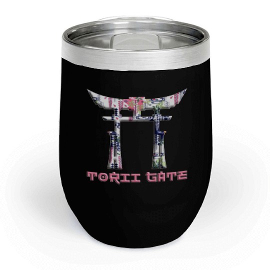 Torii Traditional Japanese Gate Japanese Flag Chill Wine Tumblers