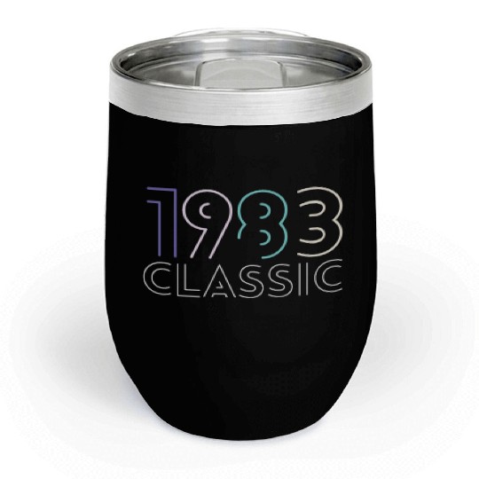 40 Years Vintage 1983 Retro 40th Birthday Chill Wine Tumblers