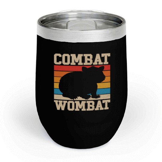Combat Wombat For A Wombats Lover Chill Wine Tumblers