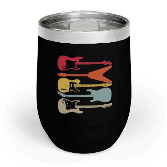 Guitar Player Retro Style Guitarist Gift Chill Wine Tumblers