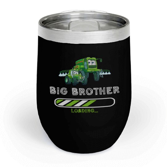 Big brother farmer tractor Chill Wine Tumblers