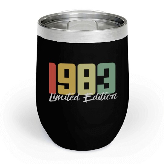 40 Years Vintage 1983 Retro 40th Birthday Chill Wine Tumblers