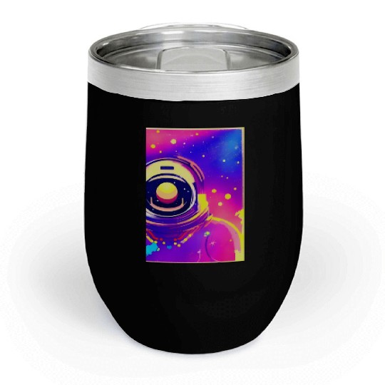Astronaut neon colors Chill Wine Tumblers