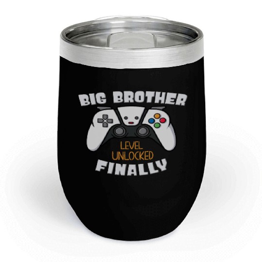 Big Brother Finally Big Bro Gamer Promoted Son Chill Wine Tumblers