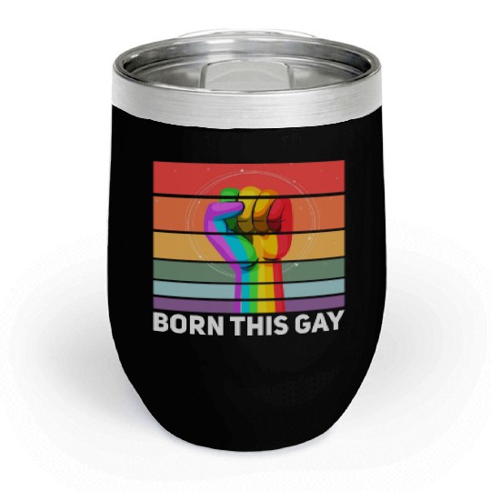 Cool LGBT equality design Chill Wine Tumblers
