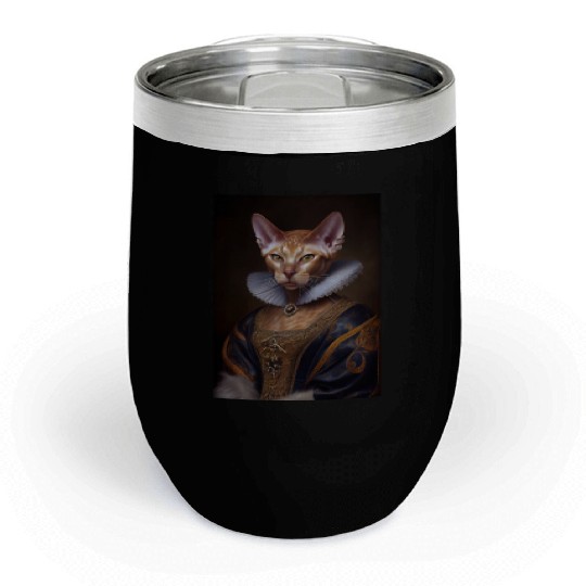 Havana Brown Cat Breed Portrait Royal Renaissance Chill Wine Tumblers