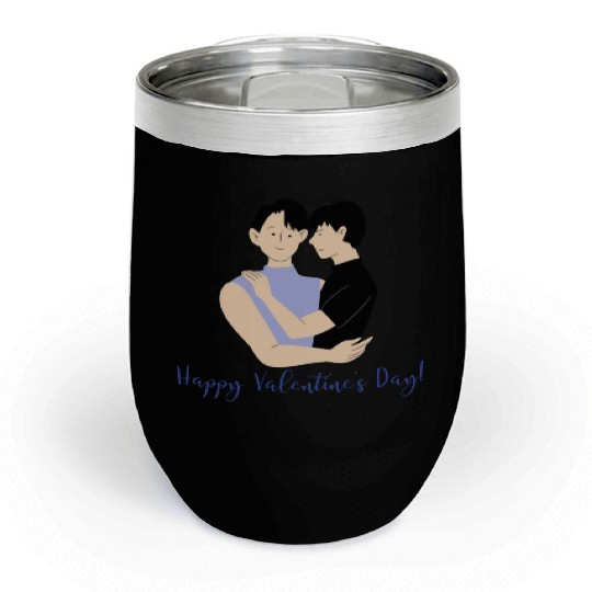 lesbian lgbtq pride valentine day 2023 valentines Chill Wine Tumblers