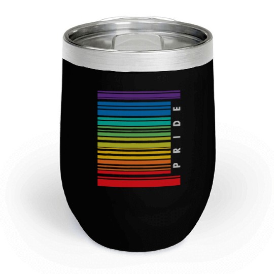 Barcode Gay Pride LGBT Lesbian Bisexual Chill Wine Tumblers