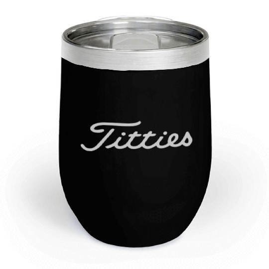 funny golf titties funny saying golfer golfing Chill Wine Tumblers