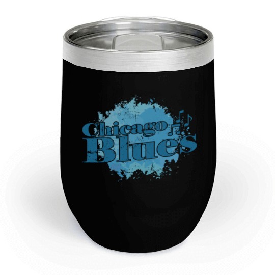 Blues Music Trumpet Chill Wine Tumblers