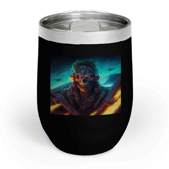 ZOMBIE IRON MAIDEN (version 13) Chill Wine Tumblers