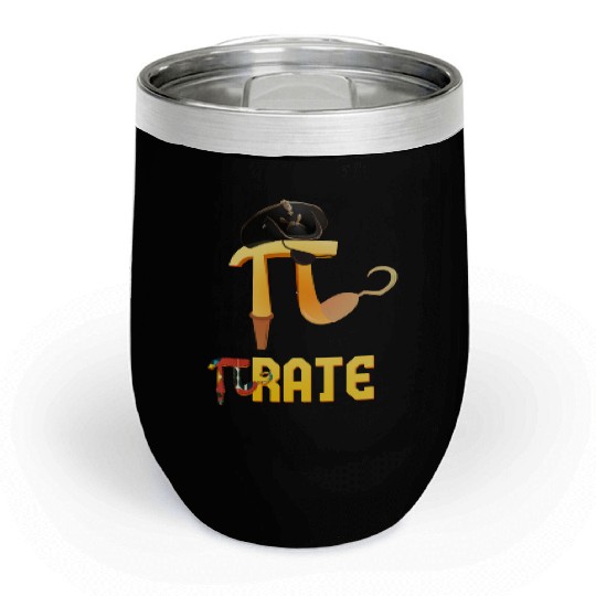 PIrate Pi funny Pirate Pi Math Pi Pun Chill Wine Tumblers