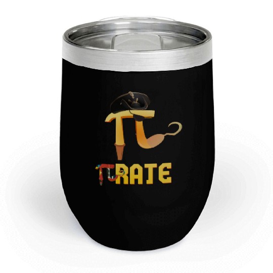 PIrate Pi funny Pirate Pi Math Pi Pun Chill Wine Tumblers