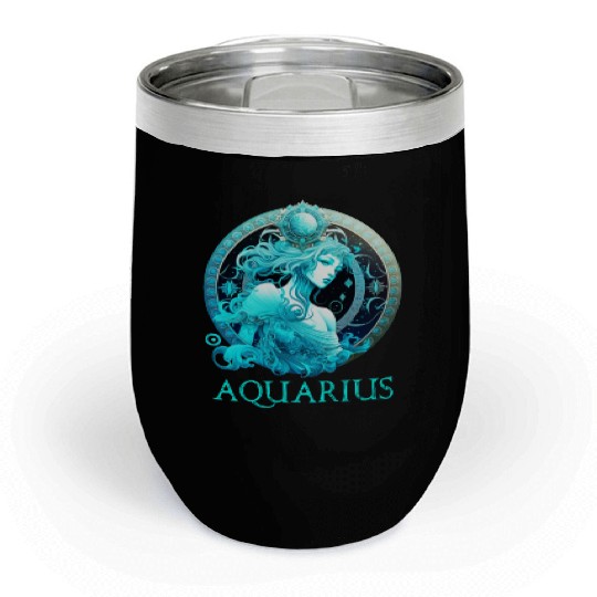 Embrace Your Aquarius Identity: Aquarius Pride Zod Chill Wine Tumblers